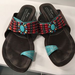 Donald J. Pliner Expresso 3930 Gitana Sandals 9